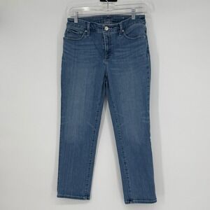 Chico's So‎ Slimming Girlfriend Slim Leg Jeans Size 0 Blue Stretch